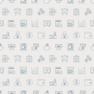 financial line icon pattern set N7