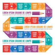 Infographic Concept - Vector Line with Arrows Text and Icons