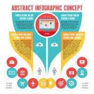 Abstract infographic Business Concept with Icons in Flat Design Style N2