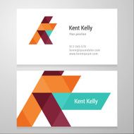 Modern letter K Business card template