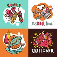 Bbq Grill Design Concept Set N2