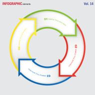 Circular arrow banners - infographics