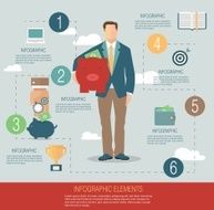 Infographic template money concept N6