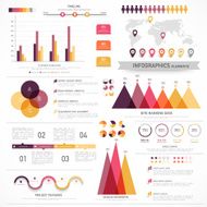 Set of infographics elements for business N4