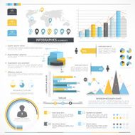 Big set of business infographics elements