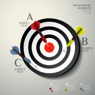 abstract 3d target infographics N2