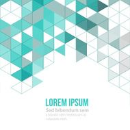 Abstract polygonal triangles poster N30