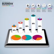 Abstract 3D isometric business Infographic N5