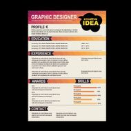 Resume template CV creative background N9