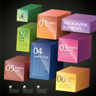 vector abstract 3d box infographics N5