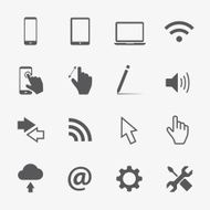Computer vector icons set