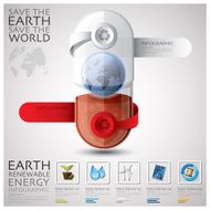 Earth Renewable Energy With Pill Capsule Ecology And Environment Infographic