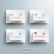 Abstract White Rectangles Infographic