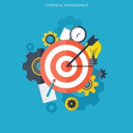 Target flat icon Development concept New ideas generating N2