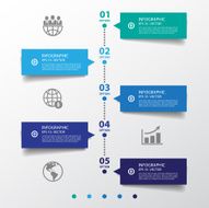 Design clean number banners timeline graphic or website Vector e N6