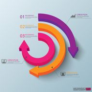 Abstract 3D paper Infographic N87