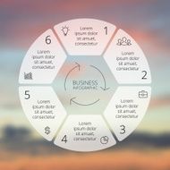 Circle line infographic Template for cycle diagram graph presentation and N31