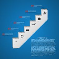 Abstract infographics template Staircase concept