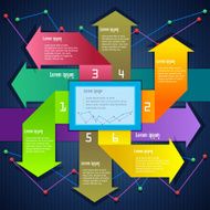 Info graphic Background with Arrows N32