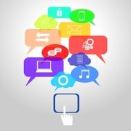 Social networking clip-art illustration N2