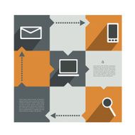 Box diagram template Infographics module scheme N13