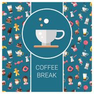 Flyer of modern flat design coffee-shop cafe and bakery N4