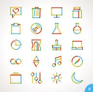 Vector Highlighter Line Icons for any purpose Set 8