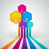 Modern design template with numbered banners N8