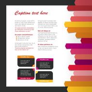 Booklet page Magazine layout for infographics Web template N20