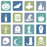 Vector Set of Halloween Icons N22