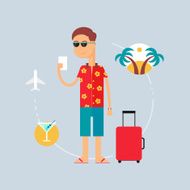 Character - tourist travel concept Vector illustration flat s N2