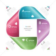 Mobius strip of paper Vector option infographic N9