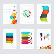 Set of infographics elements in modern flat business style N27