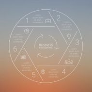 Circle line infographic graph diagram Blur vector background N5