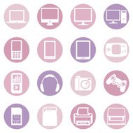 Vector Set of Digital Devices Icons N13