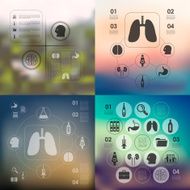 medical infographic with unfocused background N120