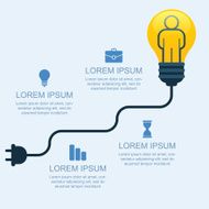 Light bulb with people business social connection concept Vector illustration N3