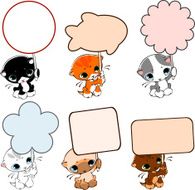 kittens with banners N2