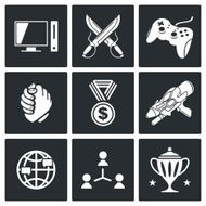 Electronic Sports icons set