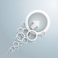White Arrow With Circles