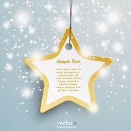 Snow Stars Golden Star Background