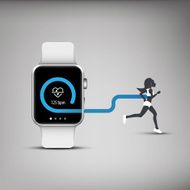 Fitness tracker application for smart watch concept with heart monitor N2