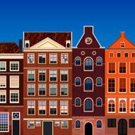 Street of generic old houses