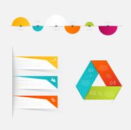 Abstract business info graphics template with icons N162