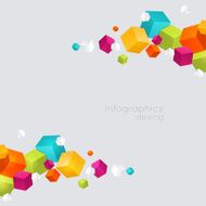 Abstract business info graphics template with icons N163