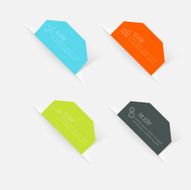 Abstract business info graphics template with icons N165