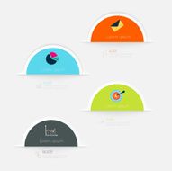 Abstract business info graphics template with icons N166