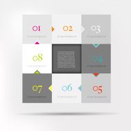 Infographic speech cubes diagram Vector N2