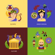 Greece flat set
