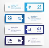 Design clean number banners template graphic or website layout N25
